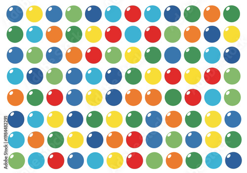 A vibrant collection of colorful balls fills the entire frame in a graphic illustration.