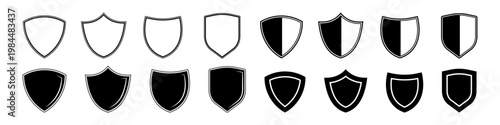 Shield armor silhouette icon set, Protection shield set, Protection badges black minimalistic icons Free Download Shield armor silhouette icon set, Protection shield set, Protection badges black minimalistic icons - GFXLoad