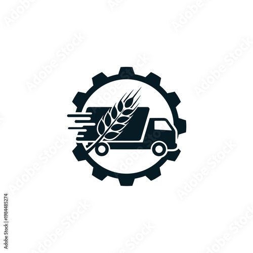 Logistics and agriculture industrial concept.