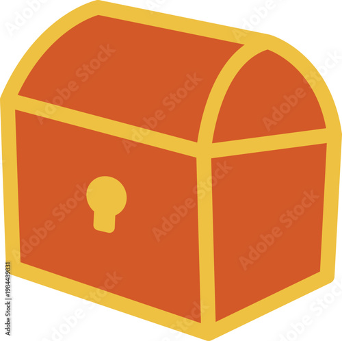 Wooden treasure chest with gold