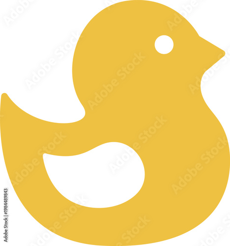 Yellow rubber duck toy profile