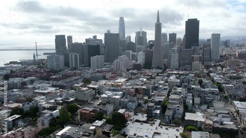 13 OCT 2025 - San Francisco, USA - A high vantage point view of the city of San Francisco - overlooking the Financial district