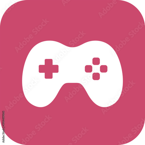 Game controller on pink square