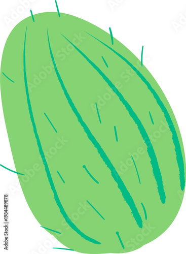 Cactus Pad With Spines Cartoon