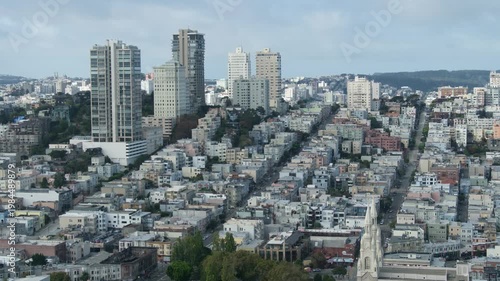 13 OCT 2025 - San Francisco, USA - A high vantage point view of the city of San Francisco - overlooking the Pacific Heights area