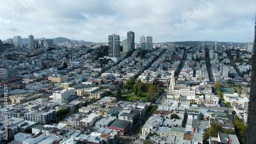 13 OCT 2025 - San Francisco, USA - A high vantage point view of the city of San Francisco - overlooking the Pacific Heights area