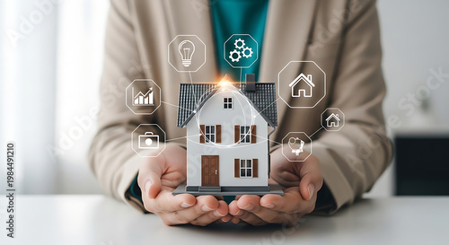 Real estate investment and smart home technology integration concept