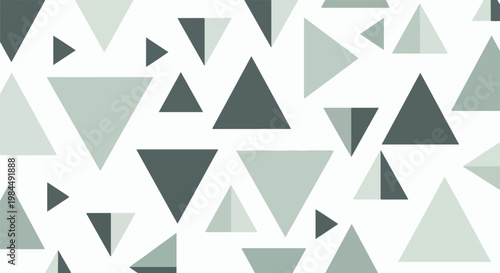 Abstract triangle pattern in muted greens and grays