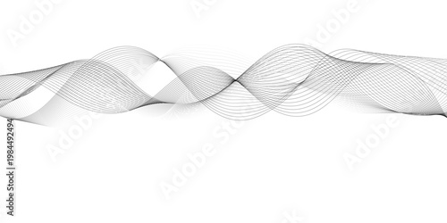gray wave curve lines banner background design. Digital frequency track equalizer. Stylized line art background. modern soft luxury texture with smooth and clean vector subtle background illustration