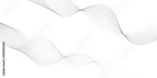 gray wave curve lines banner background design. Digital frequency track equalizer. Stylized line art background. modern soft luxury texture with smooth and clean vector subtle background illustration