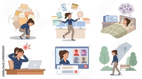 Person experiencing anxiety and stress in daily life with therapy