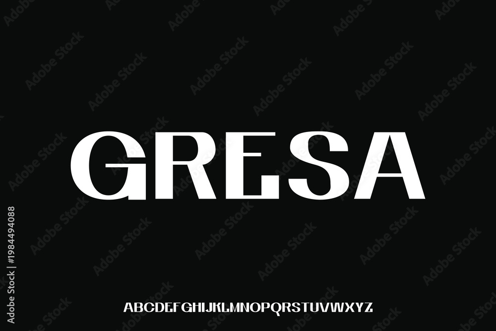 Fototapeta premium Display alphabet font vector design suitable for headline, poster, logo, magazine and many more