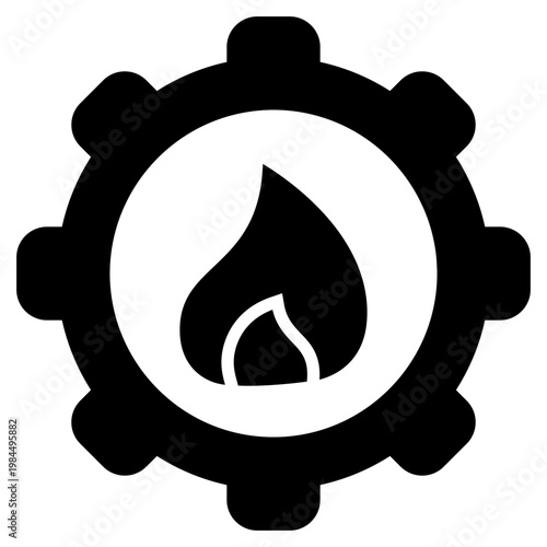 Natural gas icon vector. Propane Illustration sign. Gas supply symbol. Gas logo.