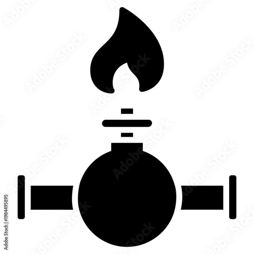 Natural gas icon vector. Propane Illustration sign. Gas supply symbol. Gas logo.