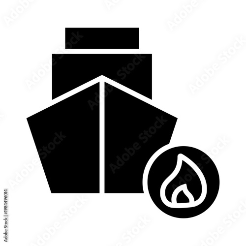Natural gas icon vector. Propane Illustration sign. Gas supply symbol. Gas logo.