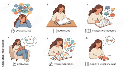 Woman finds coping therapy recovery healing mental health wellness support