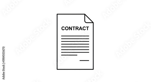 Document with the word contract written on top.