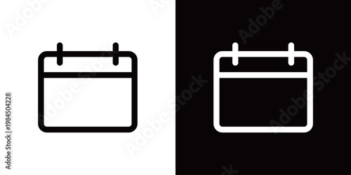 シンプルな線のカレンダー・スケジュールアイコン