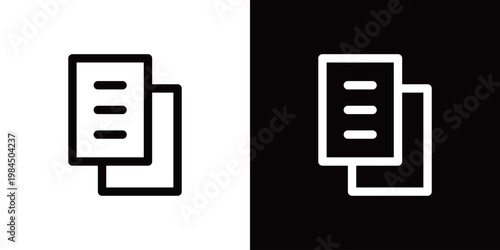 書類・データのシンプルな線のアイコン