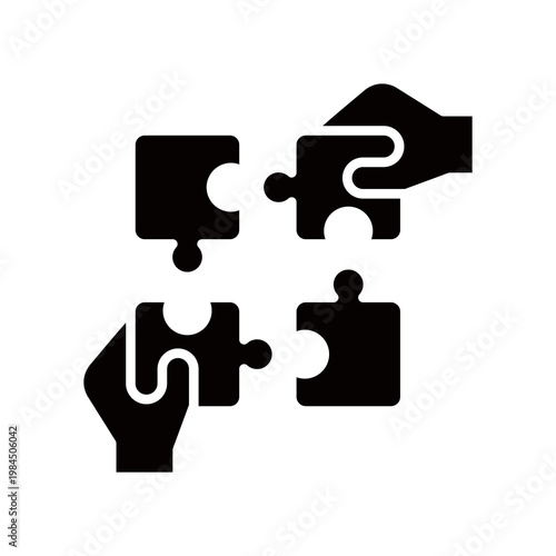 Collaboration glyph icon