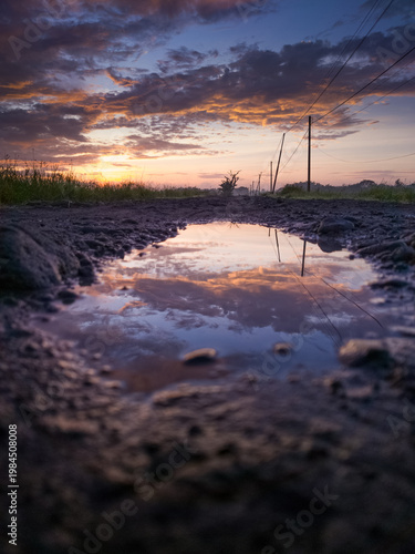 Sunrise over the river 