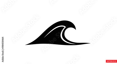 black wave icon