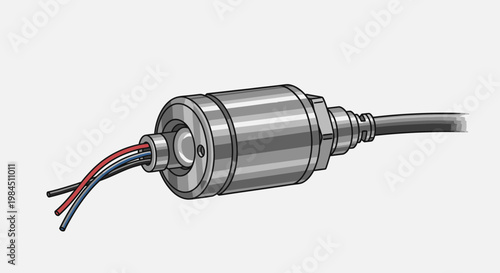 electric motor with wires