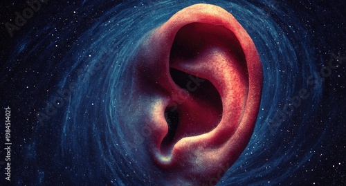 Ear in cosmic swirl