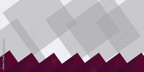 Modern abstract composition featuring tilted maroon squares with flowing color transitions.