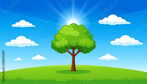 Green Tree on Hill.