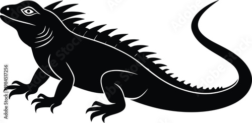 Iguana reptile animal graphic design element