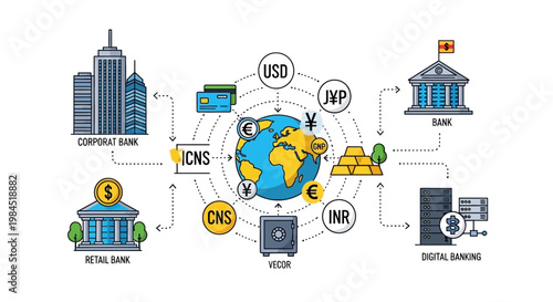 Global Finance Network: Banking, Currency Exchange, Digital Money, and Investment