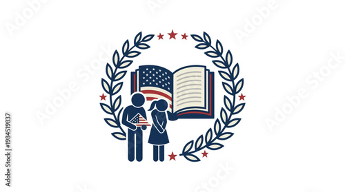 American Education and Reading Concept