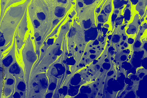 Traditional handmade Ebru marbling art texture on paper background