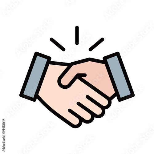 握手のシンプルアイコン