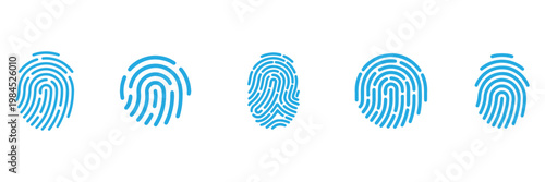 Fingerprint icons simple design. Vector illustration for web ui
