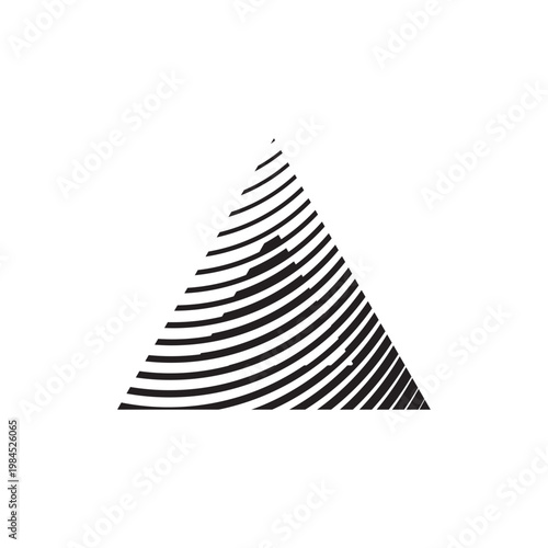 Double radial triangle. The optical illusion of geometric shapes. A stylistic combination of a radial effect and a double triangle.