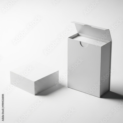 A modern staircase viewed from below through a glass block wall