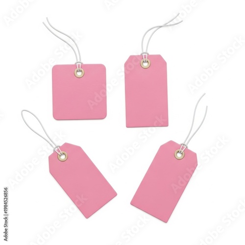 Pink geometric shaped earrings with gold hoop accents