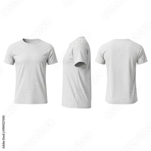 A set of white long-sleeve shirt, t-shirt and shorts for casual wear