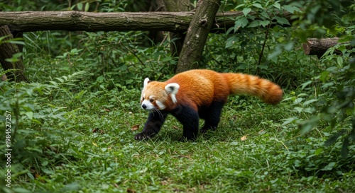red panda in the forest