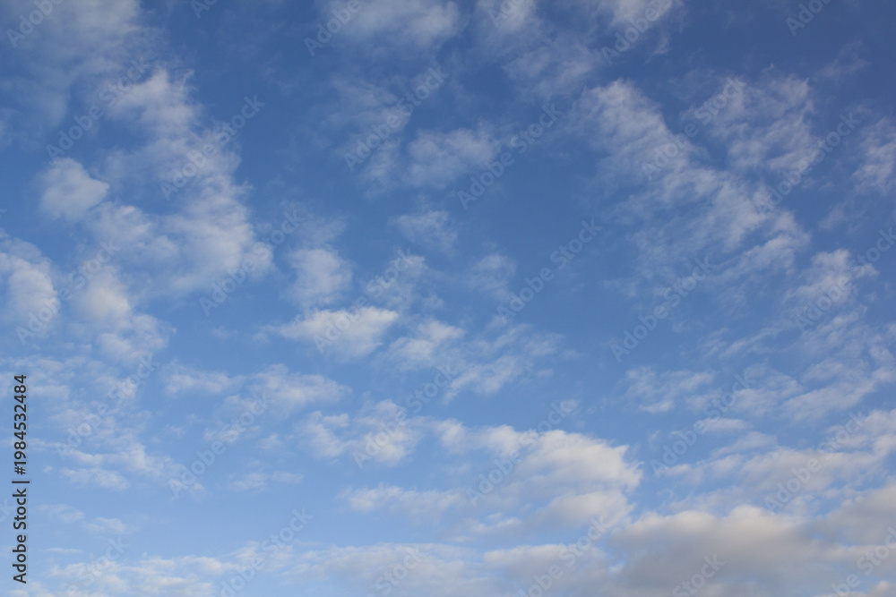 Obraz premium The sky is covered with fluffy clouds