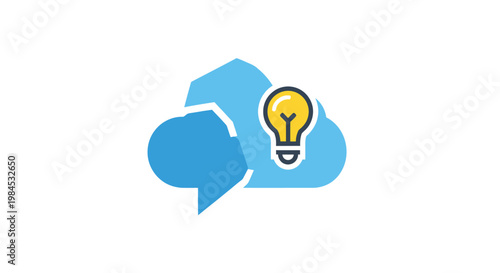 Cloud Computing and Idea Generation: An illustrative Image depicting data and concepts