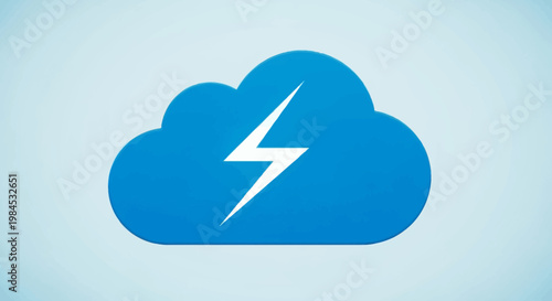 Abstract image depicting cloud technology and electrical energy conceptualization