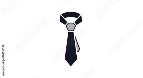 Minimalist graphic of a necktie, a symbol of formality and professional attire
