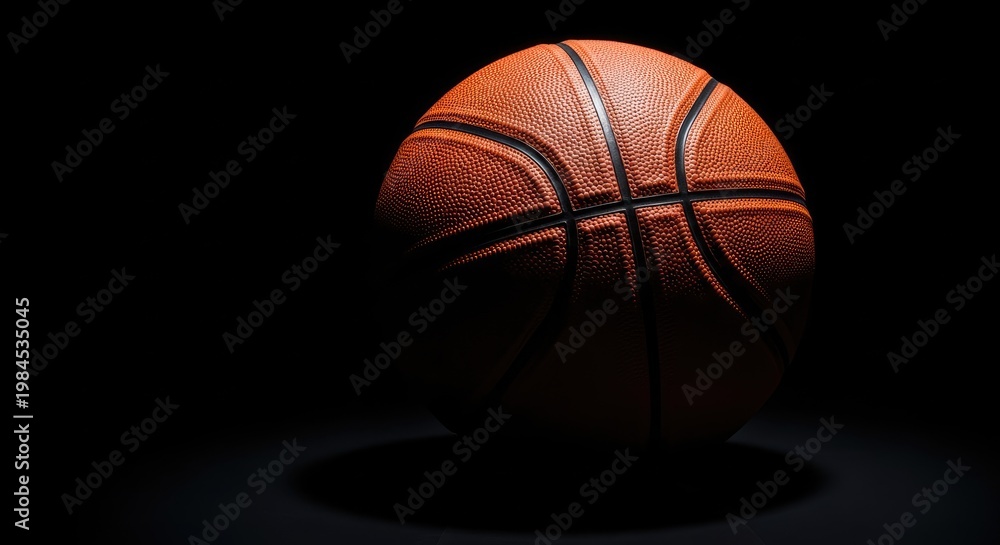 Obraz premium A basketball is a sports ball used in the game of basketball. It is typically orange and has a textured surface.