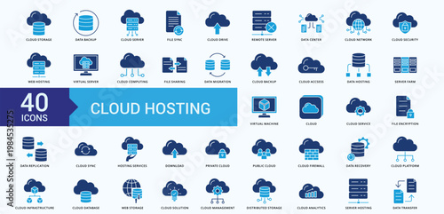 Cloud Hosting Icon Pack