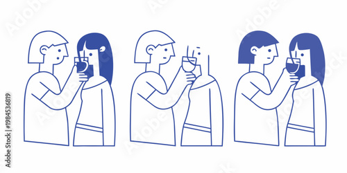 A group of people raising glasses in a celebratory toast
