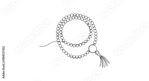 Zen Buddhist Mala Beads with Tassel - Prayer Beads for Meditation and Spirituality