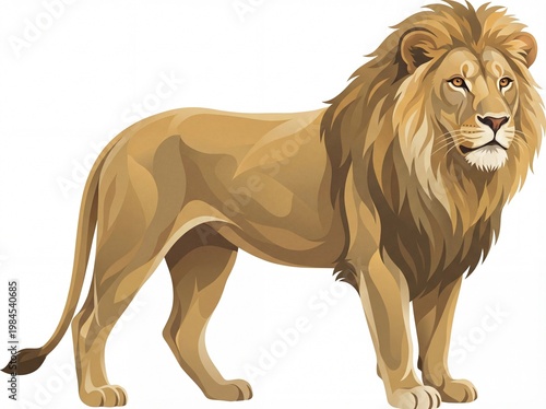lion isolated on white background
